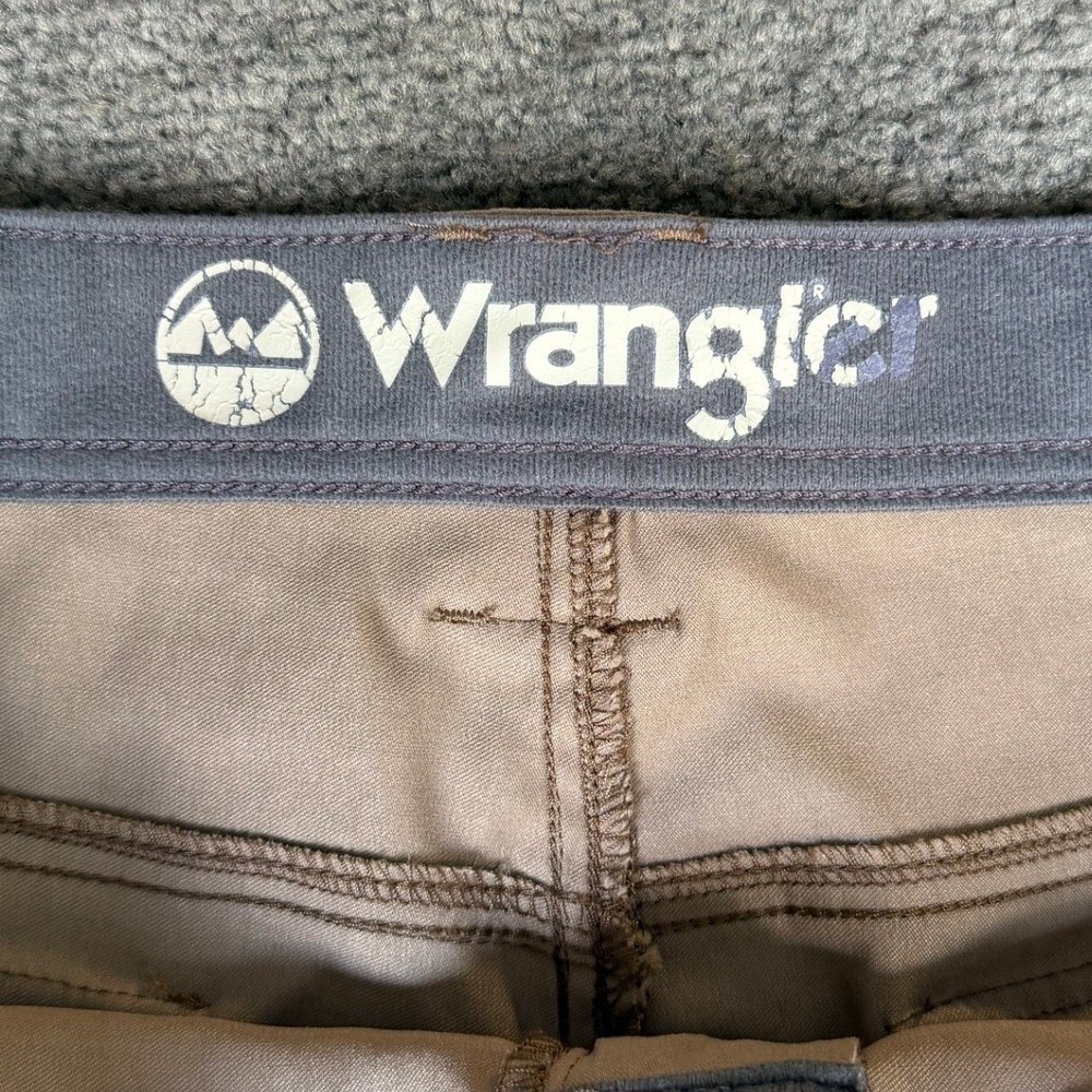 Wrangler Mens Outdoor Performance Hiking Pants Tan‎ Khaki Stretch Snap Hem 38x32 - Picture 3 of 11